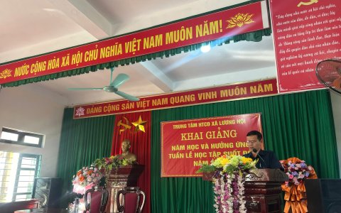 KHAI GIẢNG NĂM HỌC  VÀ PHÁT ĐỘNG HƯỞNG ỨNG TUẦN LỄ HỌC TẬP SUỐT ĐỜI TRUNG TÂM HỌC TẬP CỘNG ĐỒNG XÃ LƯƠNG NỘI NĂM 2024